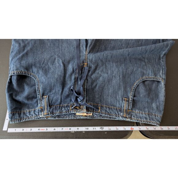 Faded Glory Womens Drawstring Denim Blue Jeans Plus Size 18 Y2k Casual Dark Wash - Picture 4 of 10
